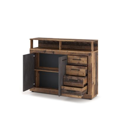 Kommode RUNA dunkelbraun/anthrazit