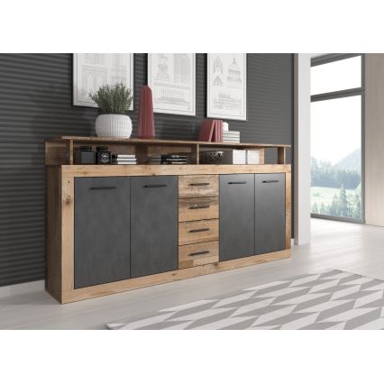 Kommode RUNA hellbraun/anthrazit