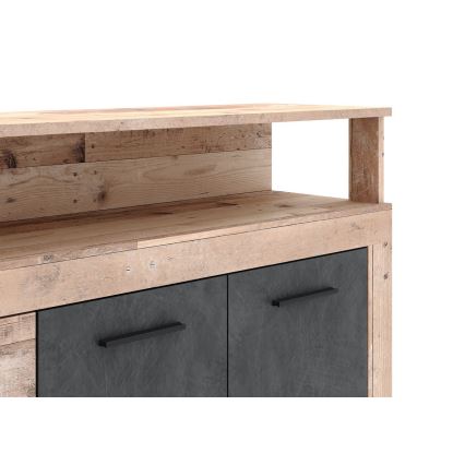 Kommode RUNA hellbraun/anthrazit