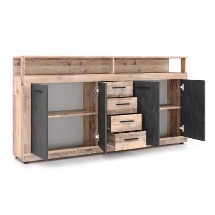 Kommode RUNA hellbraun/anthrazit