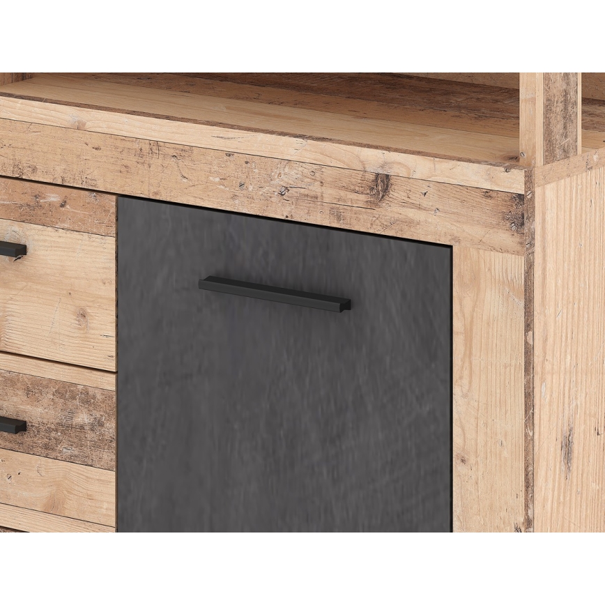 Kommode RUNA Hellbraun/Anthrazit