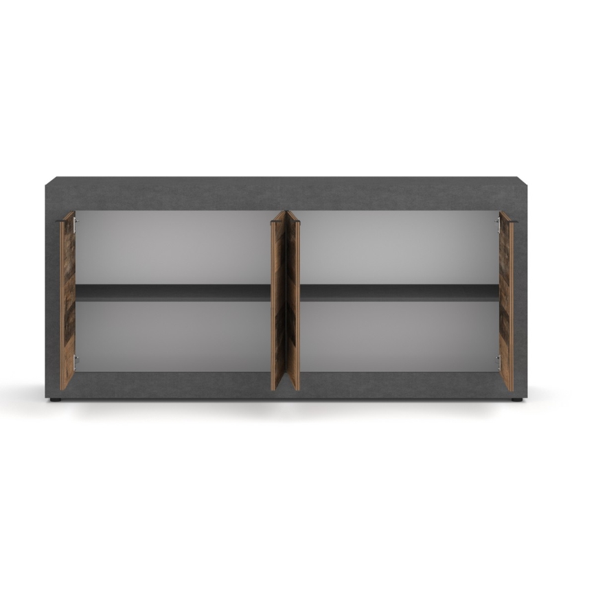 Kommode RUNEA dunkelbraun/anthrazit