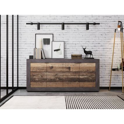 Kommode RUNEA dunkelbraun/anthrazit