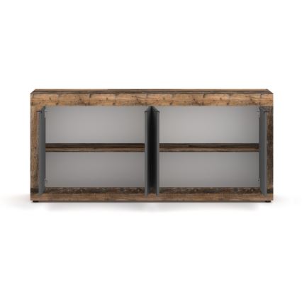 Kommode RUNEA dunkelbraun/anthrazit