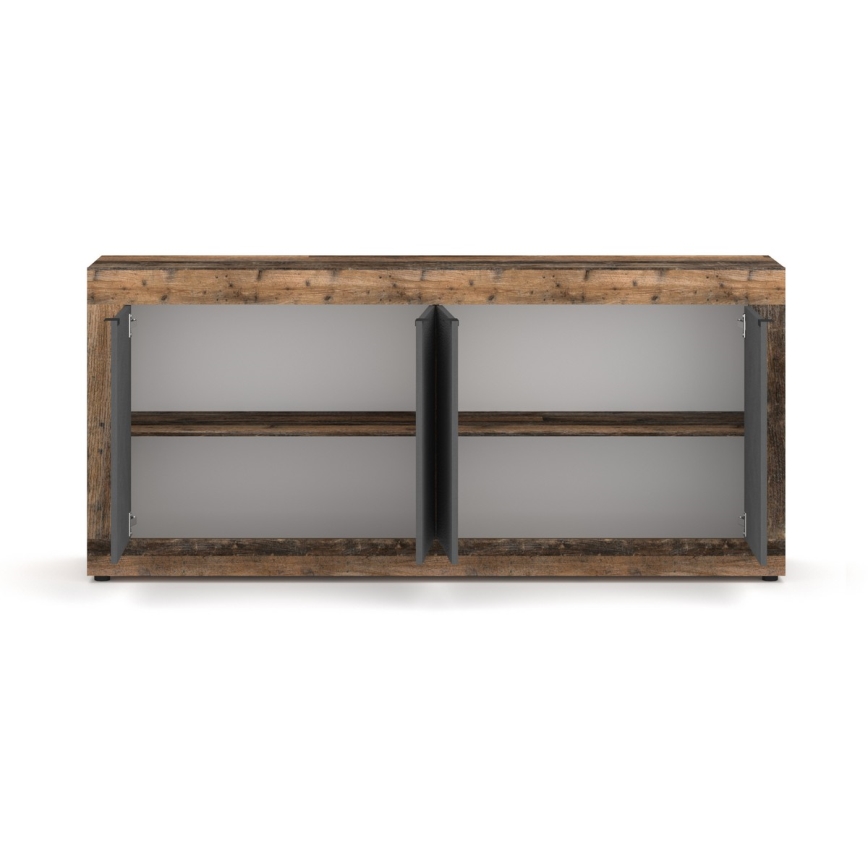 Kommode RUNEA dunkelbraun/anthrazit