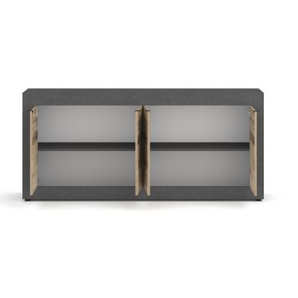 Kommode RUNEA hellbraun/anthrazit