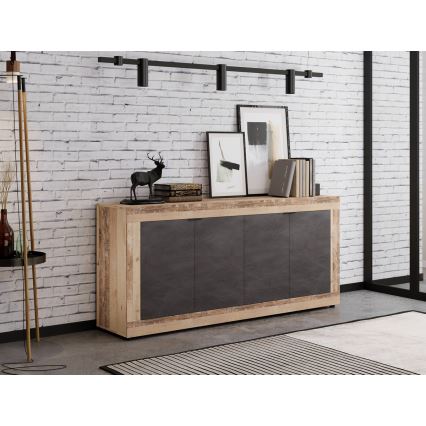 Kommode RUNEA hellbraun/anthrazit