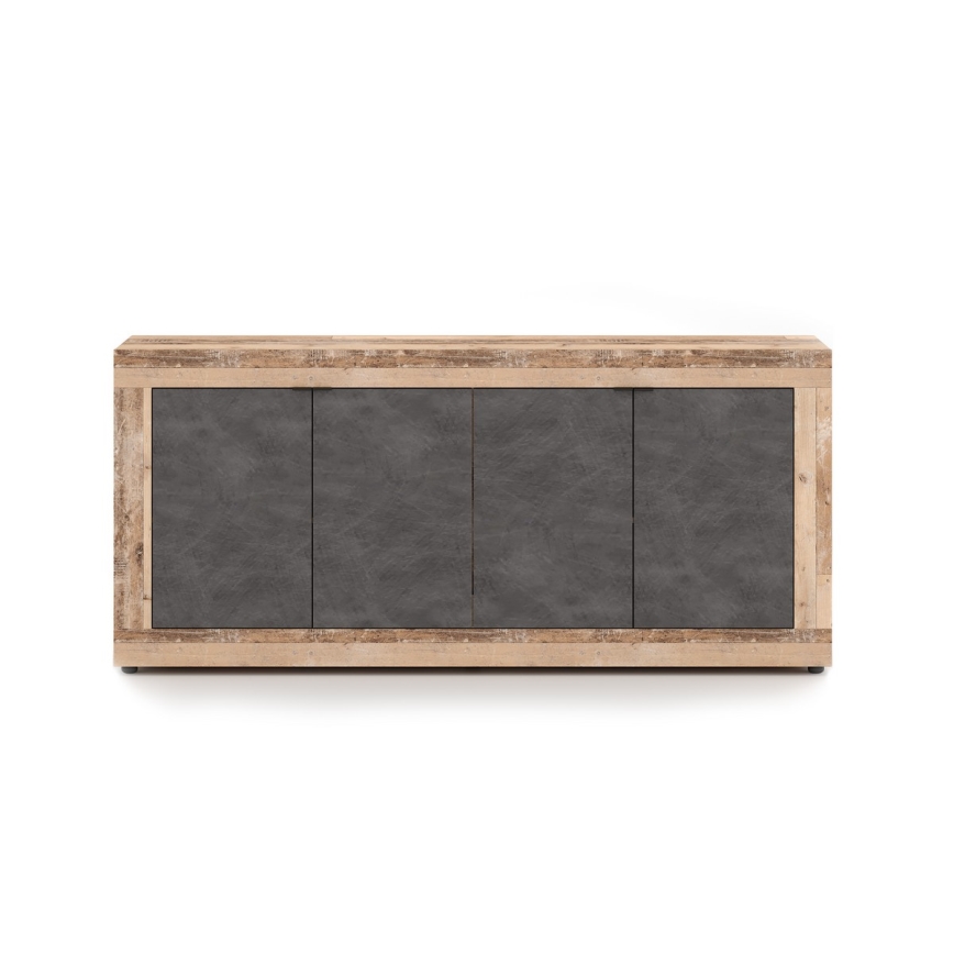 Kommode RUNEA hellbraun/anthrazit