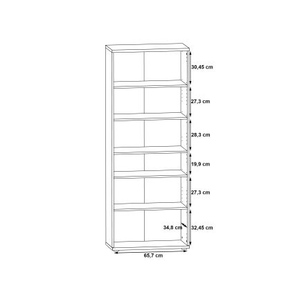 Kommode/Schuhschrank SIMO weiß/grau Betonoptik