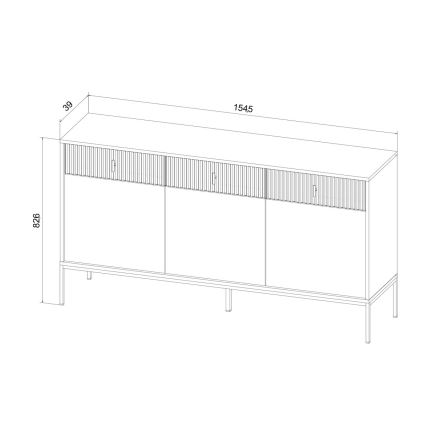 Kommode SUE grün/schwarz