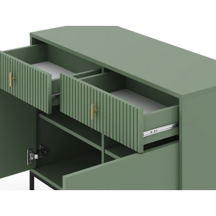 Kommode SUE grün/schwarz