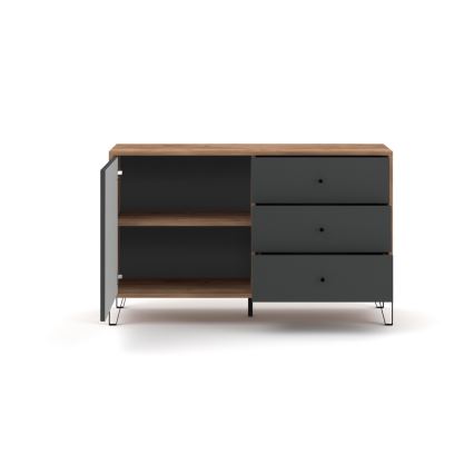 Kommode SULA Eiche Craft/schwarz