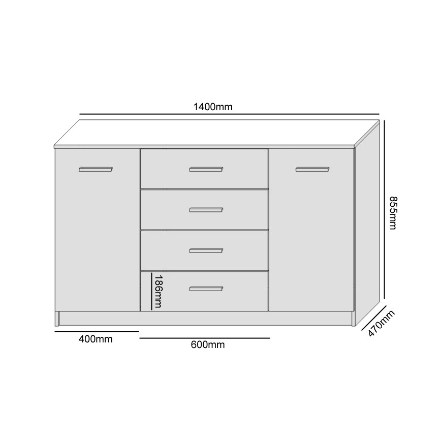 Kommode TAYLER Sonoma-Eiche