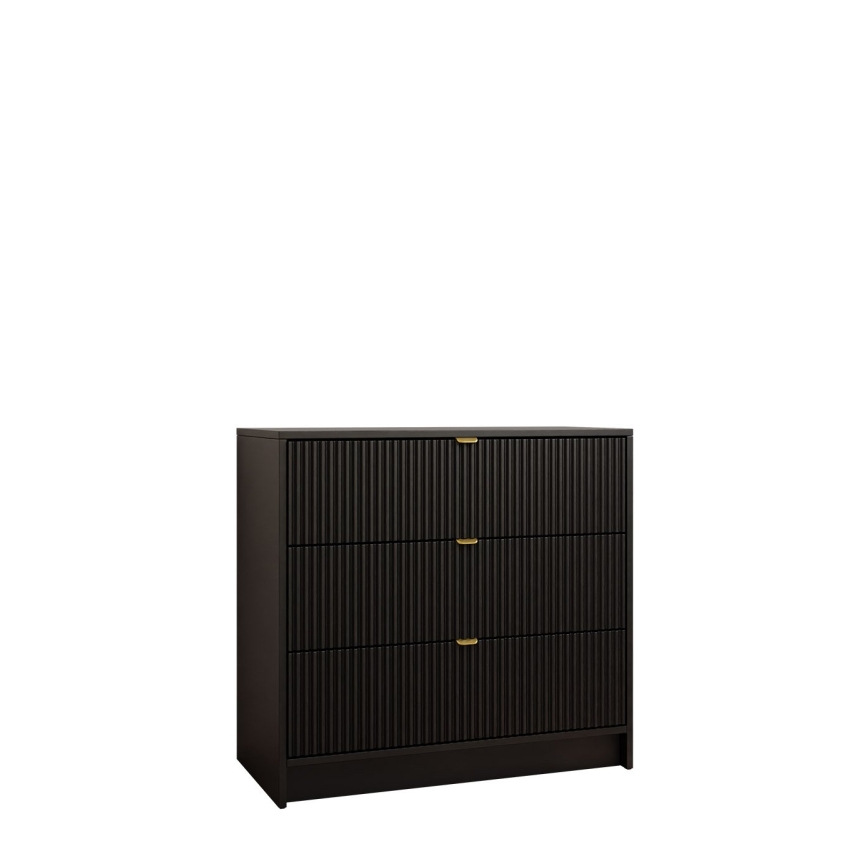 Kommode TIRENO 75x80 cm schwarz