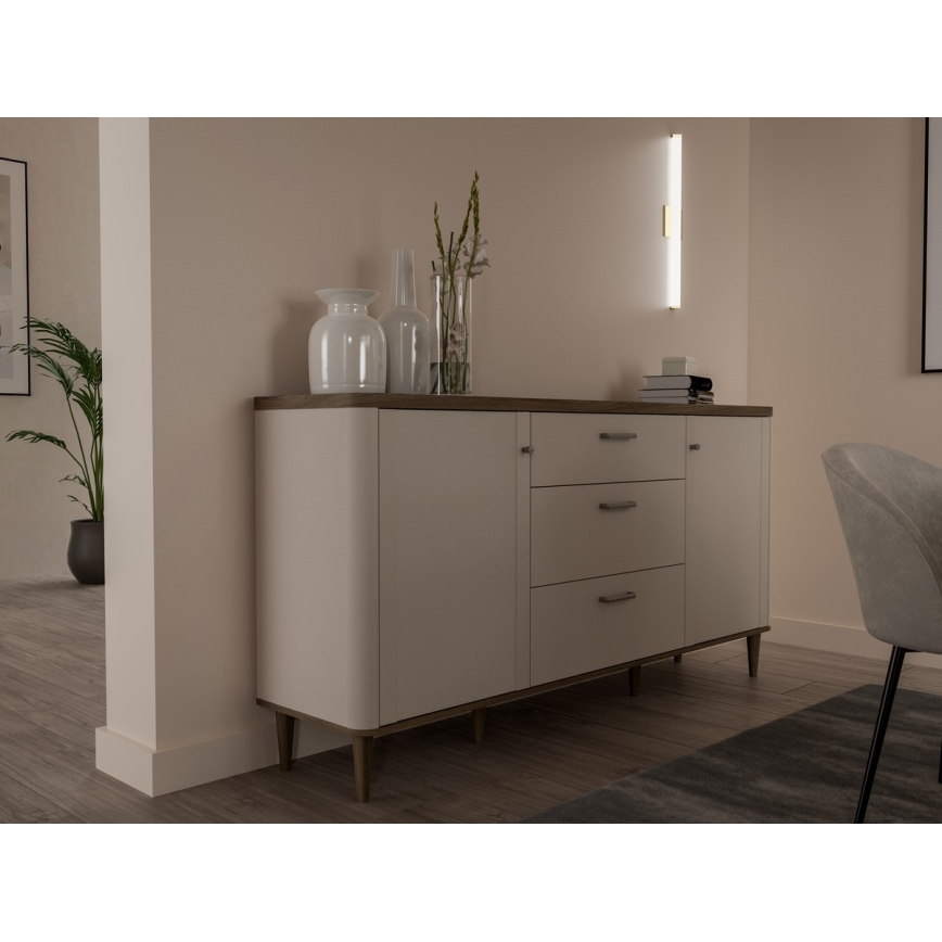 Kommode VIRO mit Schubladen, braun/beige