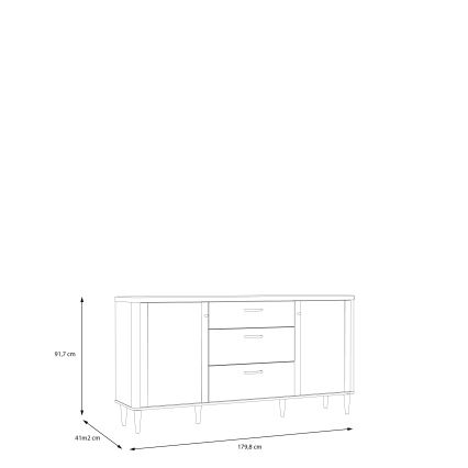Kommode VIRO mit Schubladen, braun/beige