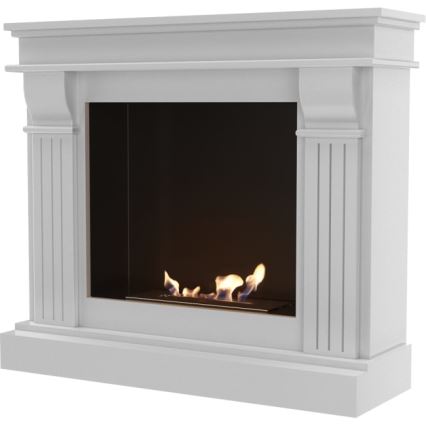 Kratki - BIO-Kamin 97,9x115 cm 3 kW Weiß