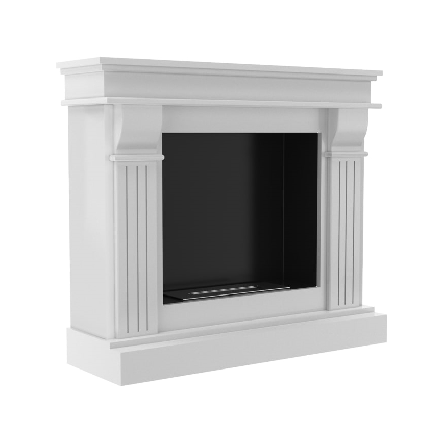 Kratki - BIO-Kamin 97,9x115 cm 3 kW Weiß