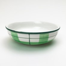 Kompottschale aus Keramik 13 cm grün weiß