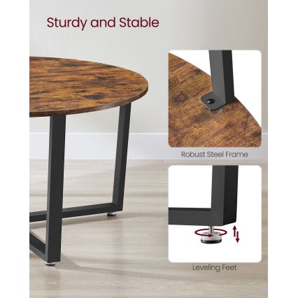 Konferenztisch ELDUR Braun/Schwarz