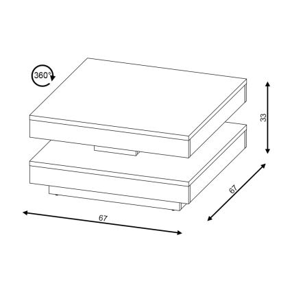 Konferenztisch TIMO Weiß/Sonoma-Eiche