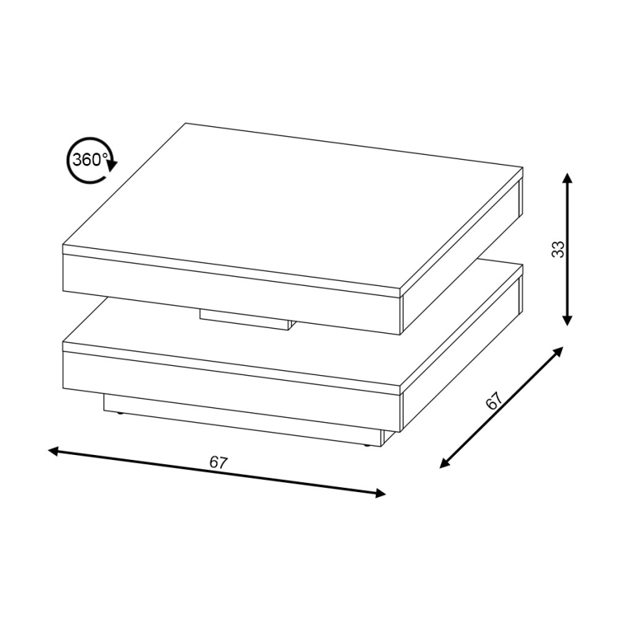 Konferenztisch TIMO Weiß/Sonoma-Eiche