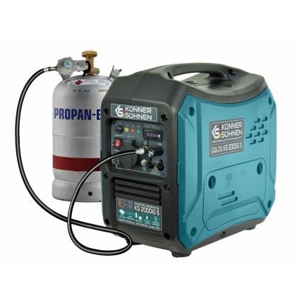 Könner & Söhnen KS7869 - Gas- und Benzin-Inverter-Stromerzeuger KS 2000iG S 2000W