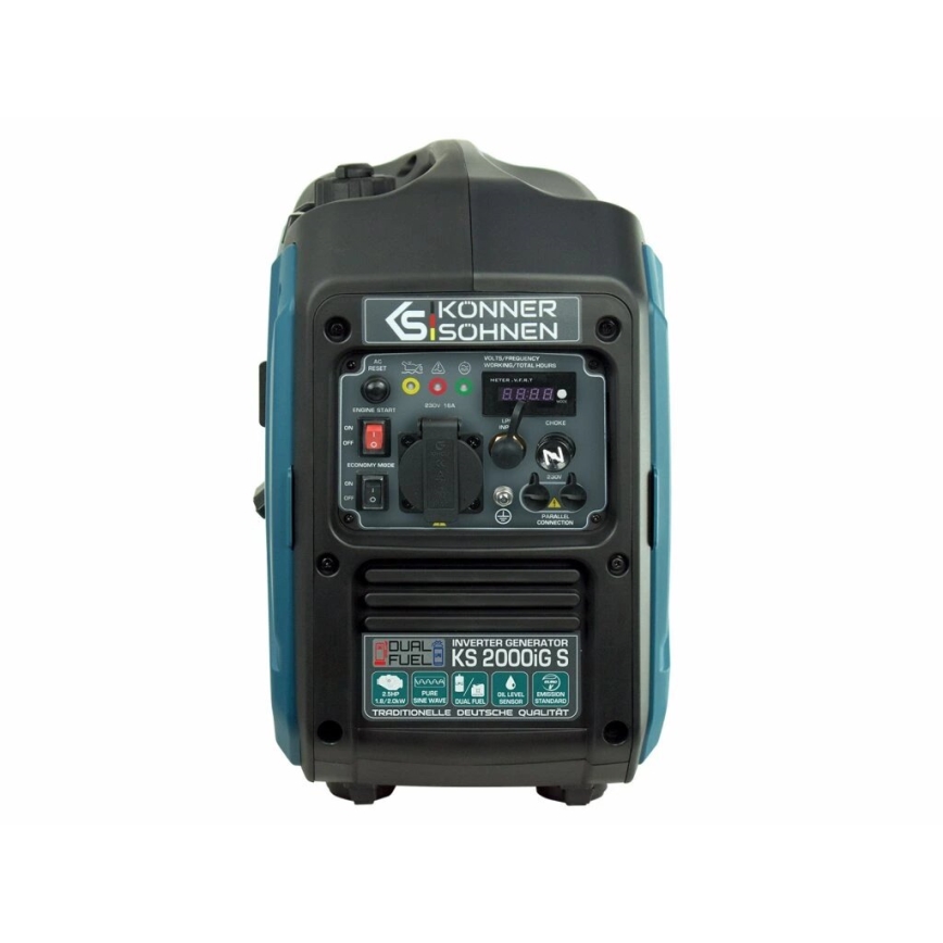Könner & Söhnen KS7869 - Gas- und Benzin-Inverter-Stromerzeuger KS 2000iG S 2000W