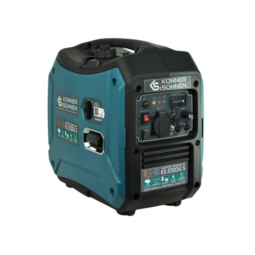 Könner & Söhnen KS7869 - Gas- und Benzin-Inverter-Stromerzeuger KS 2000iG S 2000W