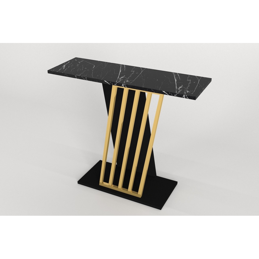 Konsolentisch GRAVITY 76,8x90 cm schwarz/golden