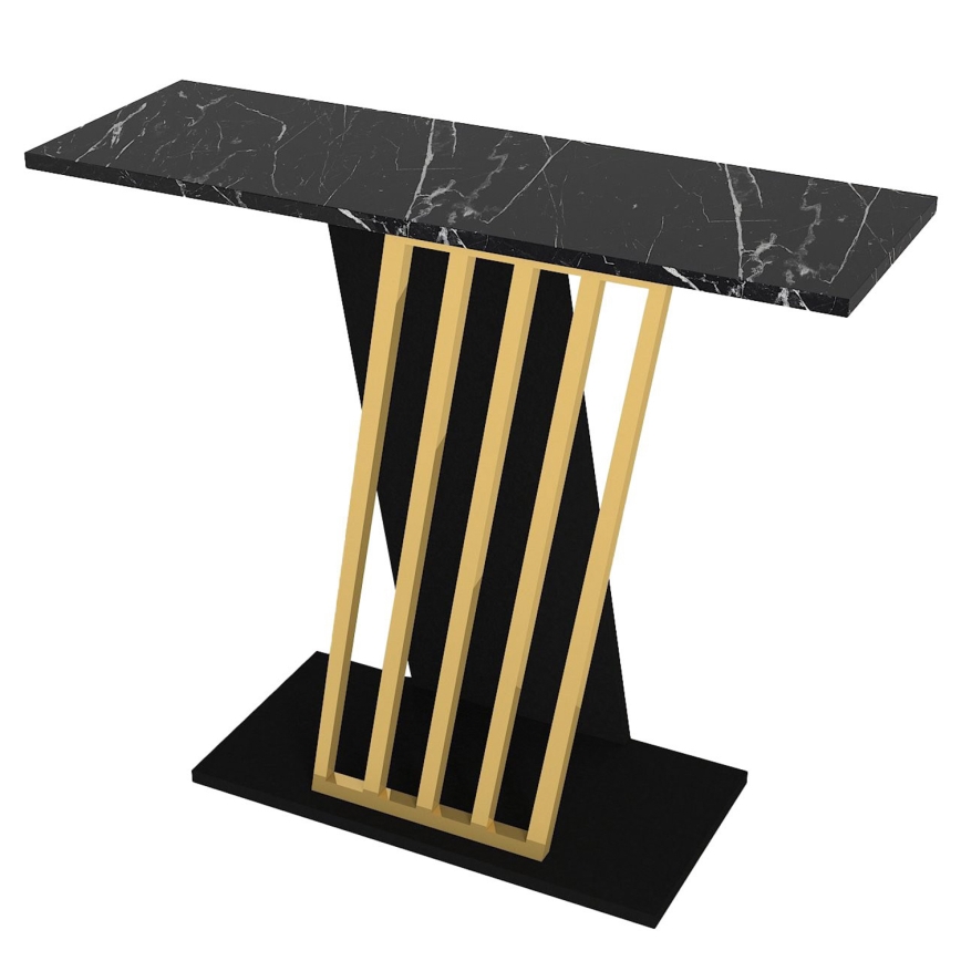 Konsolentisch GRAVITY 76,8x90 cm schwarz/golden