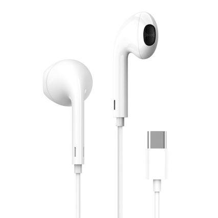 Kopfhörer mit Mikrofon USB-C weiß