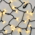 Koppelbare Lichterkette 50xLED/5m IP44 warmweiß schwarz