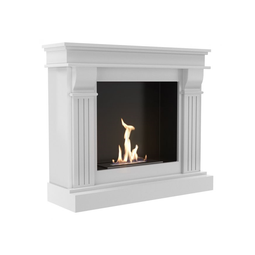 Kratki - BIO-Kamin 97,9x115 cm 3kW weiß