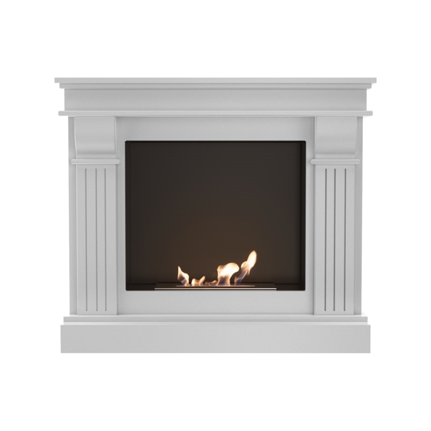 Kratki - BIO-Kamin 97,9x115 cm 3kW weiß