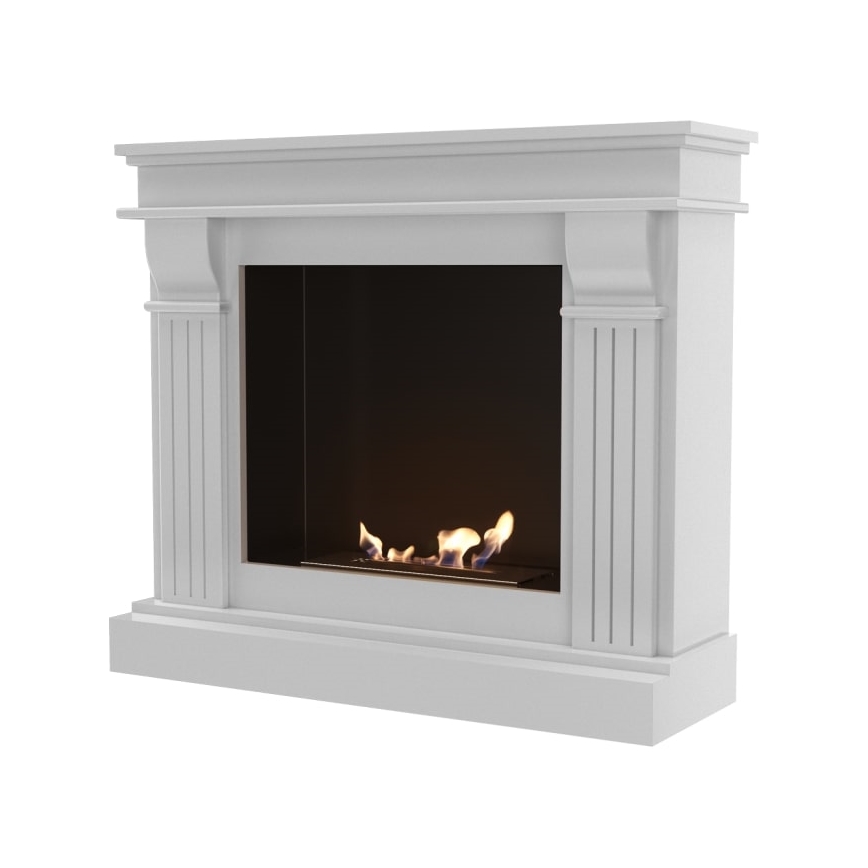 Kratki - BIO-Kamin 97,9x115 cm 3kW weiß