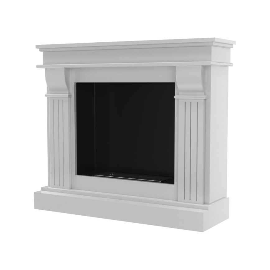 Kratki - BIO-Kamin 97,9x115 cm 3kW weiß