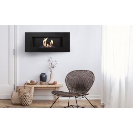 Kratki - BIO-Einbaukamin 40x90 cm 2kW schwarz