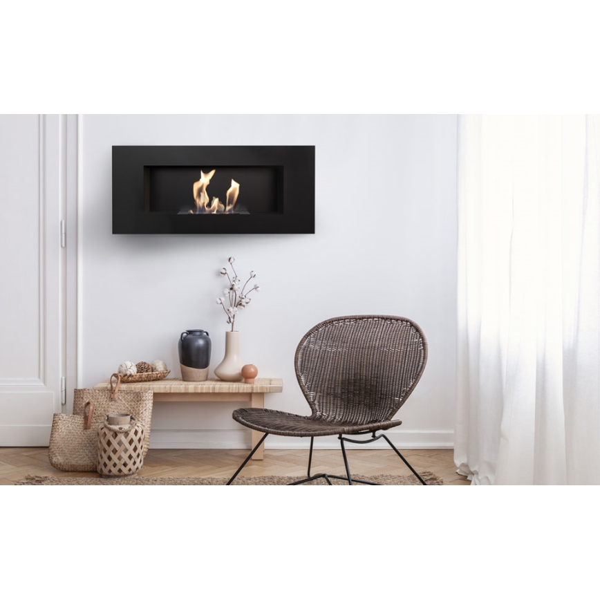 Kratki - BIO-Einbaukamin 40x90 cm 2kW schwarz
