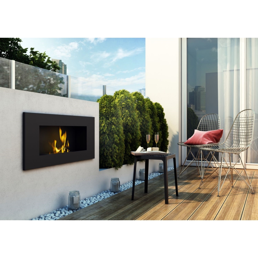 Kratki - BIO-Einbaukamin 40x90 cm 2kW schwarz