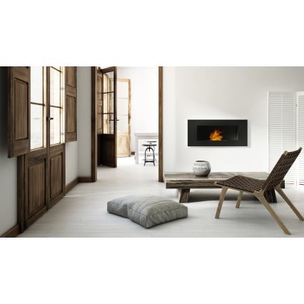 Kratki - BIO-Einbaukamin 40x90 cm 2kW schwarz