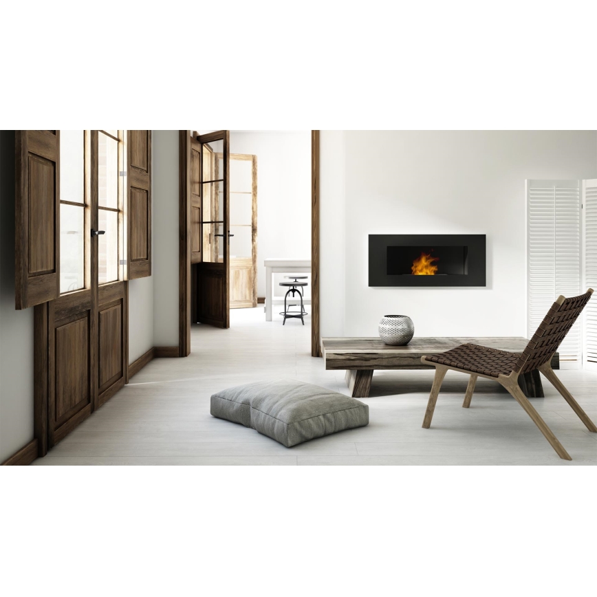 Kratki - BIO-Einbaukamin 40x90 cm 2kW schwarz