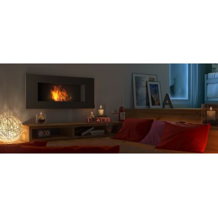 Kratki - BIO-Einbaukamin 40x90 cm 2kW schwarz