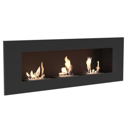 Kratki - BIO-Einbaukamin 40x120 cm 3x1,1kW schwarz