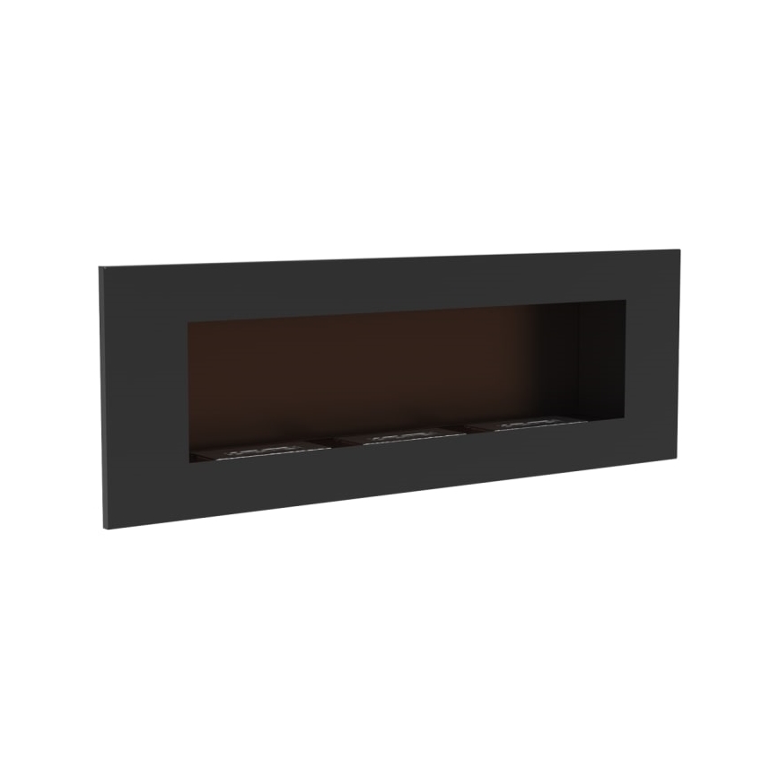 Kratki - BIO-Einbaukamin 40x120 cm 3x1,1kW schwarz