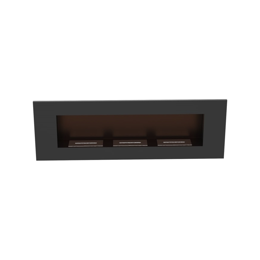Kratki - BIO-Einbaukamin 40x120 cm 3x1,1kW schwarz