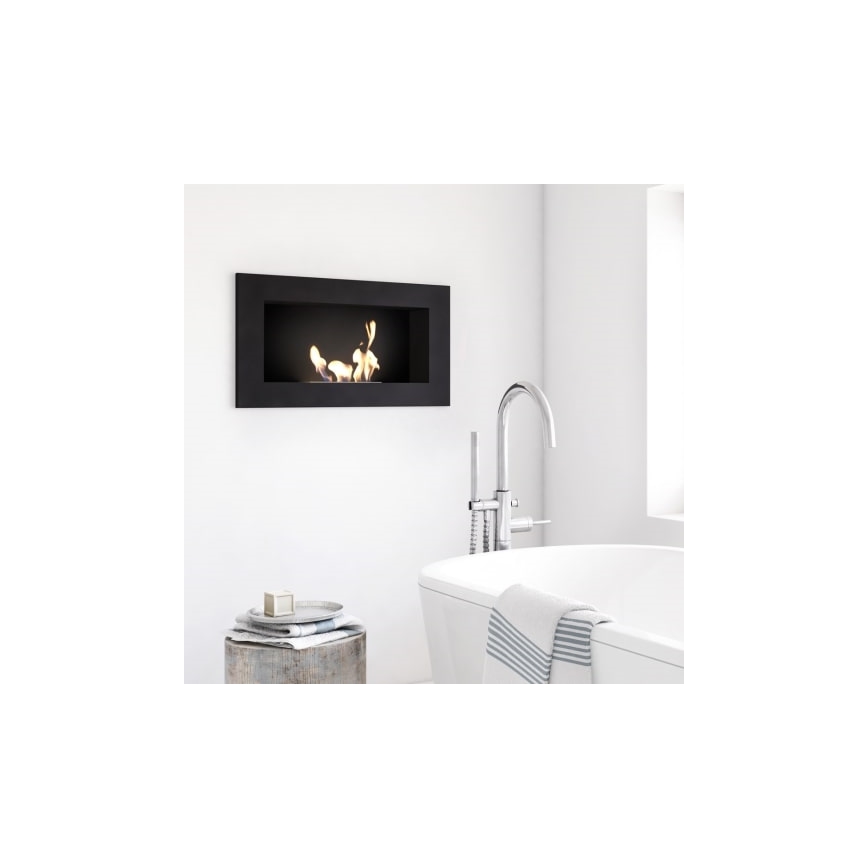 Kratki - BIO-Einbaukamin 37,4x64,8 cm 1kW schwarz