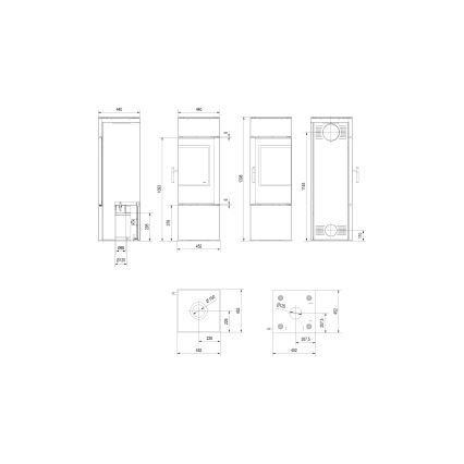 Kratki – Stahlkamin 8kW 150mm