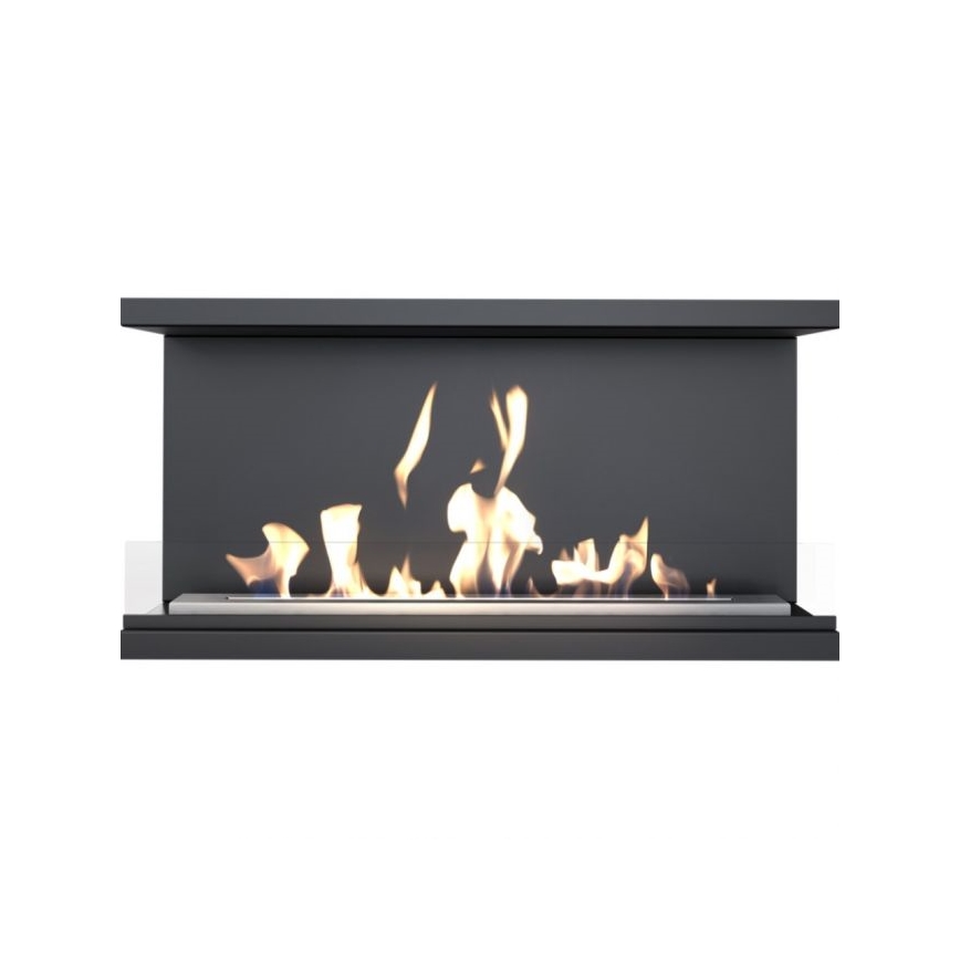 Kratki - BIO-Einbaukamin 50x100 cm 7kW schwarz