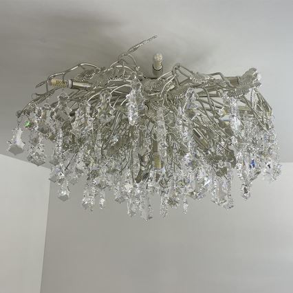 Kristall-Anbaukronleuchter 12xG9/40W/230V glänzendes Chrom